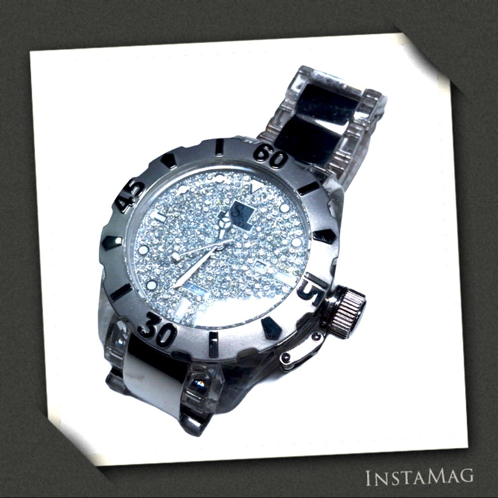 ⭐️HP⭐️ SK TIME Silver Austrian Rhinestones Fashion Watch